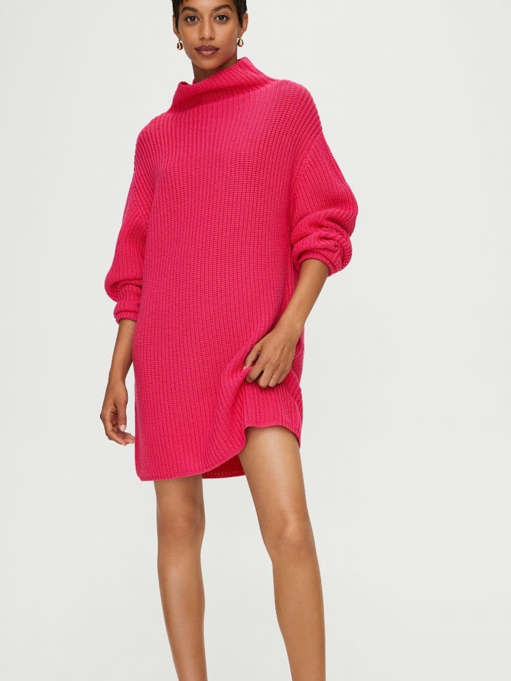Wilfred montpellier sweater Vibrant Pink Ribbed Crewneck Sweater xs
